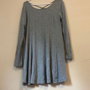 Long sleeve grey dress